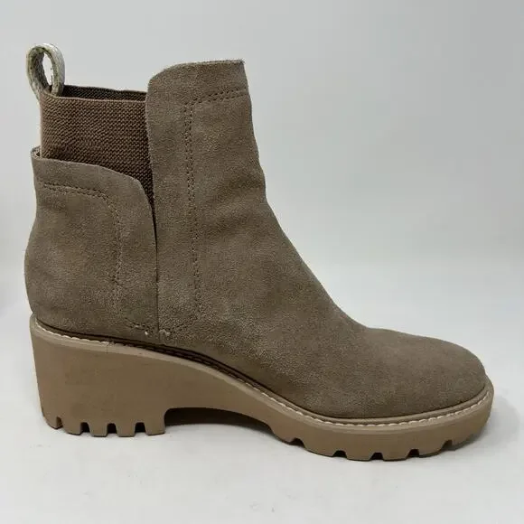 Dolce Vita Boots Huey H2O Chelsea Pull On Ankle Booties Taupe Suede Size 7.5‎ - Picture 7 of 13